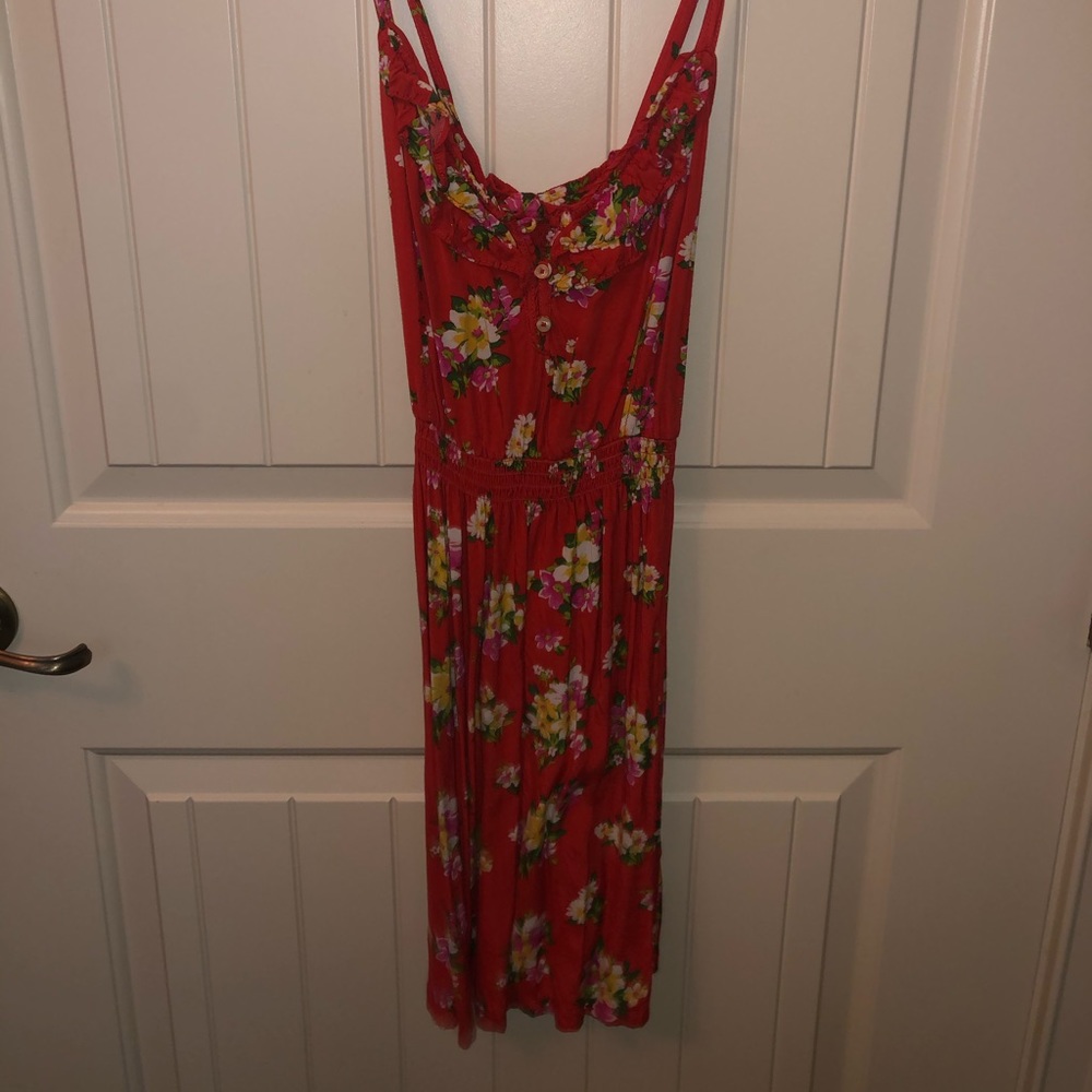 Hollister Red Floral Dress
